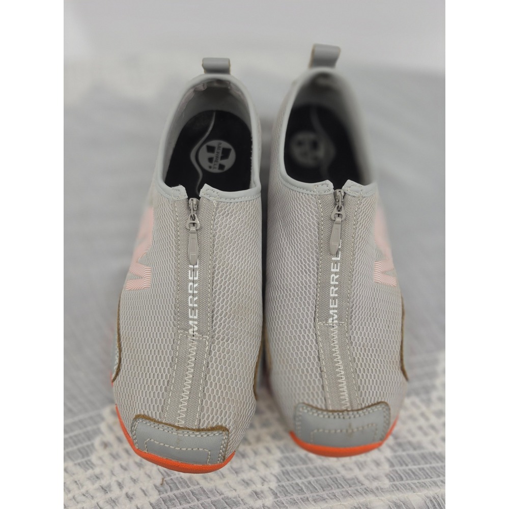 Merrell Ashicoral Grey Orange Mesh Zip Up Athletic Walking Shoes Womens 10